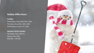 SBO Holiday Hours 2024